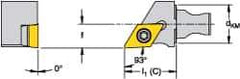 Kennametal - Left Hand Cut, Size KM16, DC.. Insert Compatiblity, External Modular Turning & Profiling Cutting Unit Head - 10mm Ctr to Cutting Edge, 20mm Head Length, Through Coolant, Series Micro Screw-On - USA Tool & Supply
