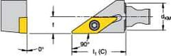 Kennametal - Left Hand Cut, Size KM16, VBMT 160408 Insert Compatiblity, External Modular Turning & Profiling Cutting Unit Head - 10mm Ctr to Cutting Edge, 30mm Head Length, Through Coolant, Series Micro Screw-On - USA Tool & Supply