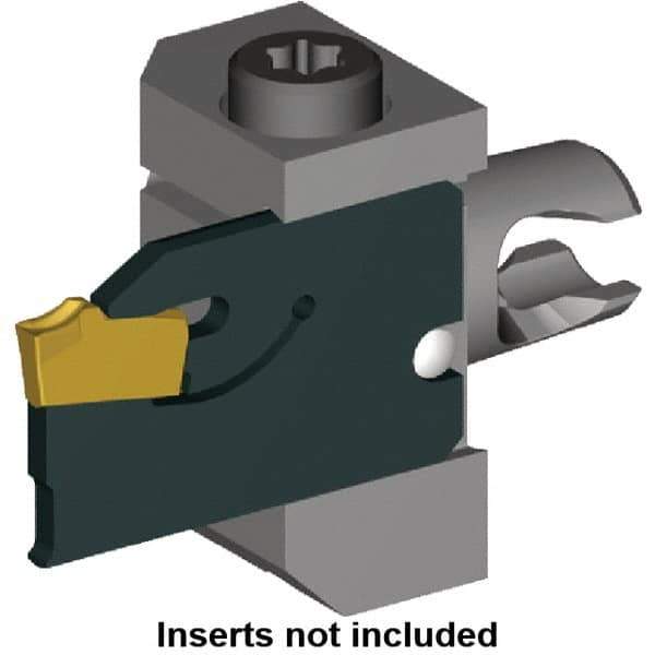 Kennametal - Tool Block Style KM16, 27.78mm OAL, 33mm OAH, Indexable Cutoff Blade Tool Block - Reversible - USA Tool & Supply