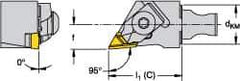 Kennametal - Right Hand Cut, Size KM16, NKL Insert Compatiblity, Modular Turning & Profiling Cutting Unit Head - 10mm Ctr to Cutting Edge, 30mm Head Length, Through Coolant, Series Micro Top Notch - USA Tool & Supply