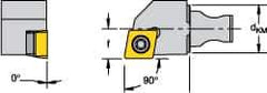 Kennametal - Right Hand Cut, Size KM16, CCMT 09T308 Insert Compatiblity, External Modular Turning & Profiling Cutting Unit Head - 10mm Ctr to Cutting Edge, 20mm Head Length, Through Coolant, Series Micro Screw-On - USA Tool & Supply