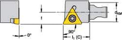 Kennametal - Right Hand Cut, Size KM16, TCMT 16T308 Insert Compatiblity, External Modular Turning & Profiling Cutting Unit Head - 10mm Ctr to Cutting Edge, 20mm Head Length, Through Coolant, Series Micro Screw-On - USA Tool & Supply