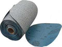 Norton - 6" Diam, 80 Grit Silicon Carbide Adhesive PSA Disc - Coarse Grade, Gray, B Weighted Backing, Flexible - USA Tool & Supply