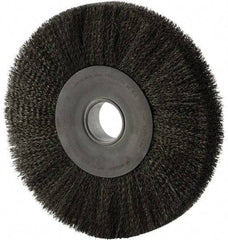 Weiler - 12" OD, 2" Arbor Hole, Crimped Steel Wheel Brush - 2" Face Width, 2-7/8" Trim Length, 0.014" Filament Diam, 3,000 RPM - USA Tool & Supply