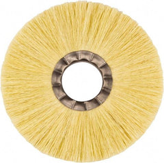 Weiler - 8" OD, 2" Arbor Hole, Natural Fiber Wheel Brush - 5/8" Face Width, 2-1/2" Trim Length, 5,000 RPM - USA Tool & Supply