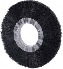 Weiler - 6" OD, 2" Arbor Hole, Nylon Wheel Brush - 3/4" Face Width, 1-1/2" Trim Length, 0.016" Filament Diam, 6,000 RPM - USA Tool & Supply