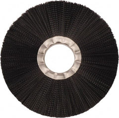 Weiler - 8" OD, 2" Arbor Hole, Nylon Wheel Brush - 3/4" Face Width, 2-1/2" Trim Length, 0.02" Filament Diam, 5,000 RPM - USA Tool & Supply