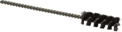 Weiler - 1" Long x 3/8" Diam Steel Tube Brush - Single Spiral, 3-1/2" OAL, 0.004" Wire Diam, 1/8" Shank Diam - USA Tool & Supply