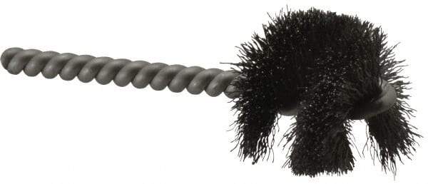 Weiler - 1-1/4" Diam Helical Steel Tube Brush - 0.008" Filament Diam, 1" Brush Length, 3-1/2" OAL, 1/4" Diam Stainless Steel Shank - USA Tool & Supply
