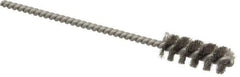 Weiler - 3/8" Diam Helical Stainless Steel Tube Brush - 0.004" Filament Diam, 1" Brush Length, 3-1/2" OAL, 1/8" Diam Stainless Steel Shank - USA Tool & Supply