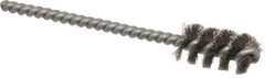 Weiler - 1/2" Diam Helical Stainless Steel Tube Brush - 0.005" Filament Diam, 1" Brush Length, 3-1/2" OAL, 3/16" Diam Stainless Steel Shank - USA Tool & Supply