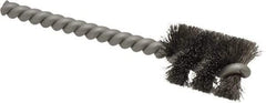 Weiler - 3/4" Diam Helical Stainless Steel Tube Brush - 0.006" Filament Diam, 1" Brush Length, 3-1/2" OAL, 7/32" Diam Stainless Steel Shank - USA Tool & Supply