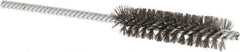 Weiler - 1/2" Diam Helical Steel Tube Brush - Double Spiral, 0.004" Filament Diam, 2" Brush Length, 5" OAL, 5/32" Diam Shank - USA Tool & Supply