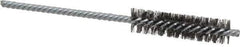 Weiler - 1/2" Diam Helical Steel Tube Brush - Double Spiral, 0.006" Filament Diam, 2" Brush Length, 5" OAL, 5/32" Diam Shank - USA Tool & Supply