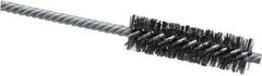 Weiler - 3/4" Diam Helical Steel Tube Brush - Double Spiral, 0.0104" Filament Diam, 2-1/2" Brush Length, 5-1/2" OAL, 1/4" Diam Shank - USA Tool & Supply