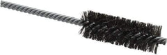 Weiler - 7/8" Diam Helical Steel Tube Brush - Double Spiral, 0.006" Filament Diam, 2-1/2" Brush Length, 5-1/2" OAL, 1/4" Diam Shank - USA Tool & Supply