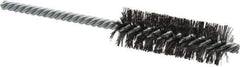 Weiler - 7/8" Diam Helical Steel Tube Brush - Double Spiral, 0.0104" Filament Diam, 2-1/2" Brush Length, 5-1/2" OAL, 1/4" Diam Shank - USA Tool & Supply