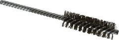 Weiler - 5/8" Diam Helical Stainless Steel Tube Brush - Double Spiral, 0.008" Filament Diam, 2" Brush Length, 5" OAL, 7/32" Diam Shank - USA Tool & Supply