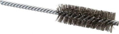 Weiler - 7/8" Diam Helical Stainless Steel Tube Brush - Double Spiral, 0.006" Filament Diam, 2-1/2" Brush Length, 5-1/2" OAL, 1/4" Diam Shank - USA Tool & Supply