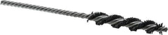Weiler - 3/8" Diam Helical Nylon Tube Brush - Single Spiral, 0.022" Filament Diam, 2" Brush Length, 5" OAL, 5/32" Diam Shank - USA Tool & Supply