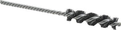 Weiler - 1/2" Diam Helical Nylon Tube Brush - Single Spiral, 0.022" Filament Diam, 2" Brush Length, 5" OAL, 3/16" Diam Shank - USA Tool & Supply