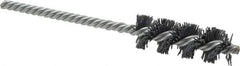 Weiler - 11/16" Diam Helical Nylon Tube Brush - Single Spiral, 0.022" Filament Diam, 2" Brush Length, 5" OAL, 7/32" Diam Shank - USA Tool & Supply