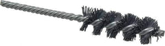 Weiler - 7/8" Diam Helical Nylon Tube Brush - Single Spiral, 0.022" Filament Diam, 2-1/2" Brush Length, 5-1/2" OAL, 1/4" Diam Shank - USA Tool & Supply