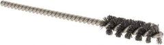 Weiler - 5/16" Diam Helical Steel Tube Brush - 0.005" Filament Diam, 1" Brush Length, 3-1/2" OAL, 1/8" Diam Stainless Steel Shank - USA Tool & Supply