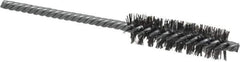 Weiler - 5/8" Diam Helical Steel Tube Brush - Double Spiral, 0.0104" Filament Diam, 2" Brush Length, 5-1/2" OAL, 7/32" Diam Shank - USA Tool & Supply
