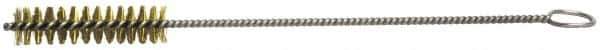 Weiler - 1" Long x 1/8" Diam Stainless Steel Hand Tube Brush - Single Spiral, 6" OAL, 0.003" Wire Diam, 3/32" Shank Diam - USA Tool & Supply