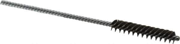 Weiler - 3/8" Diam Helical Steel Tube Brush - Double Spiral, 0.006" Filament Diam, 2" Brush Length, 4" OAL, 1/8" Diam Shank - USA Tool & Supply