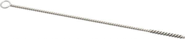 Weiler - 1" Long x 1/8" Diam Steel Hand Tube Brush - Single Spiral, 6" OAL, 0.003" Wire Diam, 3/32" Shank Diam - USA Tool & Supply