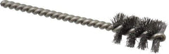 Weiler - 5/8" Diam Helical Steel Tube Brush - 0.008" Filament Diam, 1" Brush Length, 3-1/2" OAL, 3/16" Diam Stainless Steel Shank - USA Tool & Supply