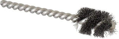 Weiler - 3/4" Diam Helical Steel Tube Brush - 0.008" Filament Diam, 1" Brush Length, 3-1/2" OAL, 7/32" Diam Stainless Steel Shank - USA Tool & Supply
