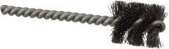 Weiler - 7/8" Diam Helical Steel Tube Brush - 0.008" Filament Diam, 1" Brush Length, 3-1/2" OAL, 7/32" Diam Stainless Steel Shank - USA Tool & Supply