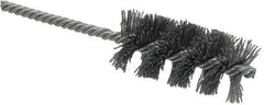 Weiler - 1-1/4" Diam Helical Nylon Tube Brush - Single Spiral, 0.022" Filament Diam, 2-1/2" Brush Length, 5-1/2" OAL, 1/4" Diam Shank - USA Tool & Supply