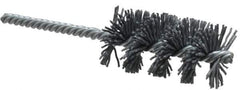 Weiler - 1-1/4" Diam Helical Nylon Tube Brush - Single Spiral, 0.035" Filament Diam, 2-1/2" Brush Length, 5-1/2" OAL, 1/4" Diam Shank - USA Tool & Supply