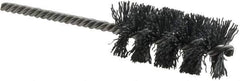 Weiler - 1-1/4" Diam Helical Nylon Tube Brush - Single Spiral, 0.022" Filament Diam, 2-1/2" Brush Length, 5-1/2" OAL, 1/4" Diam Shank - USA Tool & Supply