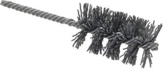 Weiler - 1-1/2" Diam Helical Nylon Tube Brush - Single Spiral, 0.035" Filament Diam, 2-1/2" Brush Length, 5-1/2" OAL, 1/4" Diam Shank - USA Tool & Supply