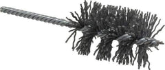 Weiler - 1-3/4" Diam Helical Nylon Tube Brush - Single Spiral, 0.04" Filament Diam, 2-1/2" Brush Length, 5-1/2" OAL, 1/4" Diam Shank - USA Tool & Supply