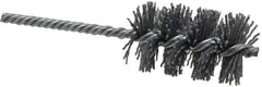 Weiler - 1-1/2" Diam Helical Nylon Tube Brush - Single Spiral, 0.04" Filament Diam, 2-1/2" Brush Length, 5-1/2" OAL, 1/4" Diam Shank - USA Tool & Supply