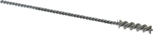 Weiler - 0.26" Diam Helical Nylon Tube Brush - 0.012" Filament Diam, 1" Brush Length, 5" OAL, 0.115" Diam Shank - USA Tool & Supply