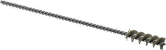 Weiler - 0.325" Diam Helical Nylon Tube Brush - 0.012" Filament Diam, 1" Brush Length, 5" OAL, 0.115" Diam Shank - USA Tool & Supply