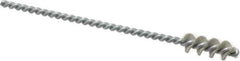 Weiler - 0.385" Diam Helical Nylon Tube Brush - 0.012" Filament Diam, 1" Brush Length, 5" OAL, 0.147" Diam Shank - USA Tool & Supply