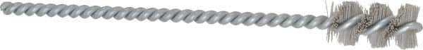 Weiler - 0.515" Diam Helical Nylon Tube Brush - 0.012" Filament Diam, 1" Brush Length, 5" OAL, 0.194" Diam Shank - USA Tool & Supply