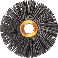 Weiler - 3" OD, 1/2" Arbor Hole, Nylon Wheel Brush - 1/2" Face Width, 1" Trim Length, 0.035" Filament Diam, 10,000 RPM - USA Tool & Supply