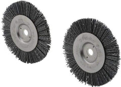 Weiler - 4" OD, 1/2" Arbor Hole, Nylon Wheel Brush - 1/2" Face Width, 7/8" Trim Length, 0.035" Filament Diam, 6,000 RPM - USA Tool & Supply