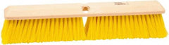 Weiler - 18" General Purpose Polypropylene Push Broom - 3" Bristle Length, Foam Block, Threaded Handle Connection, Handle Sold Separately - USA Tool & Supply