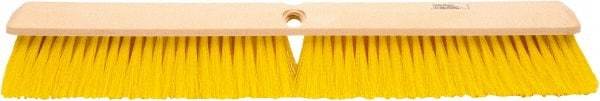 Weiler - 24" General Purpose Polypropylene Push Broom - 3" Bristle Length, Foam Block, Threaded Handle Connection, Handle Sold Separately - USA Tool & Supply