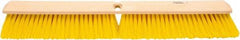 Weiler - 24" General Purpose Polypropylene Push Broom - 3" Bristle Length, Foam Block, Threaded Handle Connection, Handle Sold Separately - USA Tool & Supply